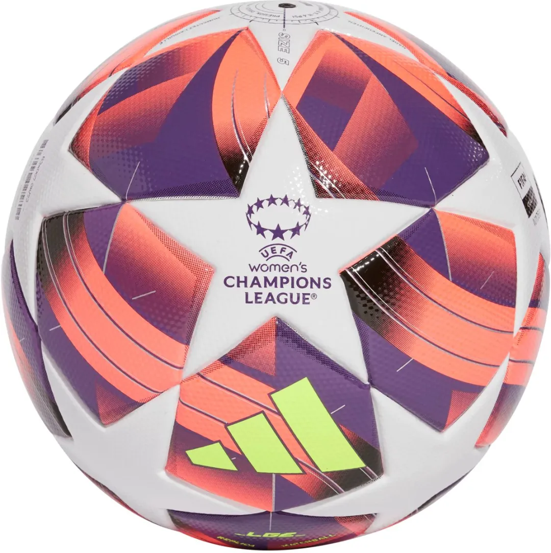 Adidas Champions League Voetbal - Blauwfluo/Orangefluo/Geelwit