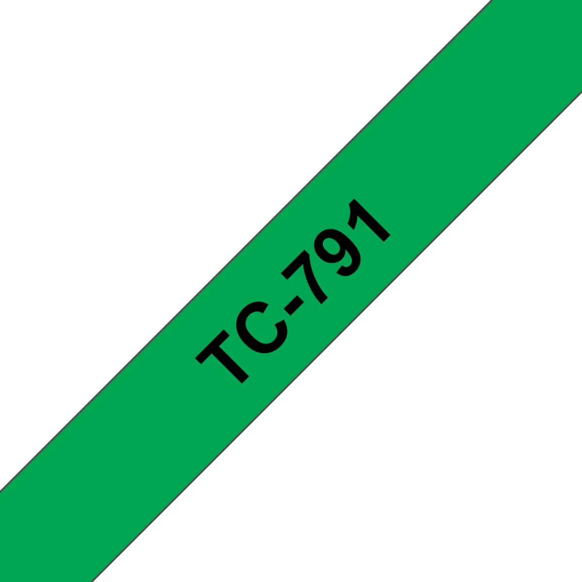 Brother TC-791 Transfertape 9mm - Zwart/groen