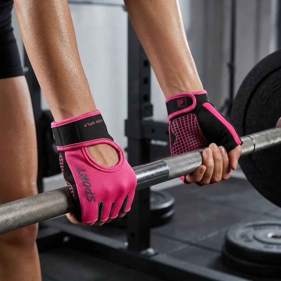 NuveX Fitness Handschoenen Roze M - Antislip Palm