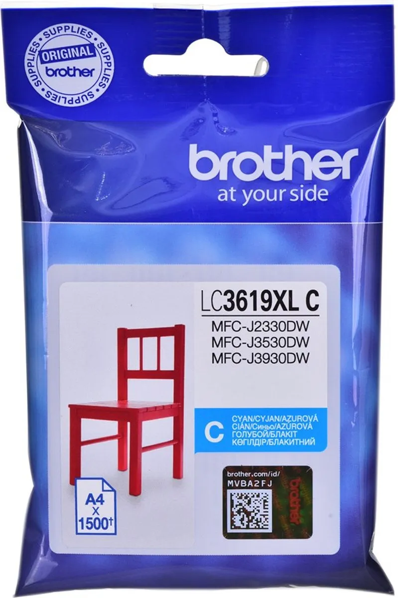 Brother LC-3619XLC Inktcartridge - Cyaan - 1500 pagina's
