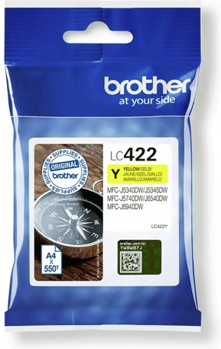 Brother LC-422Y Inktcartridge - Geel