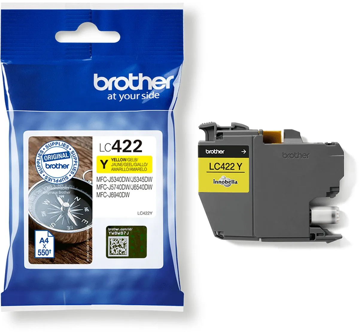 Brother LC-422Y Inktcartridge - Geel