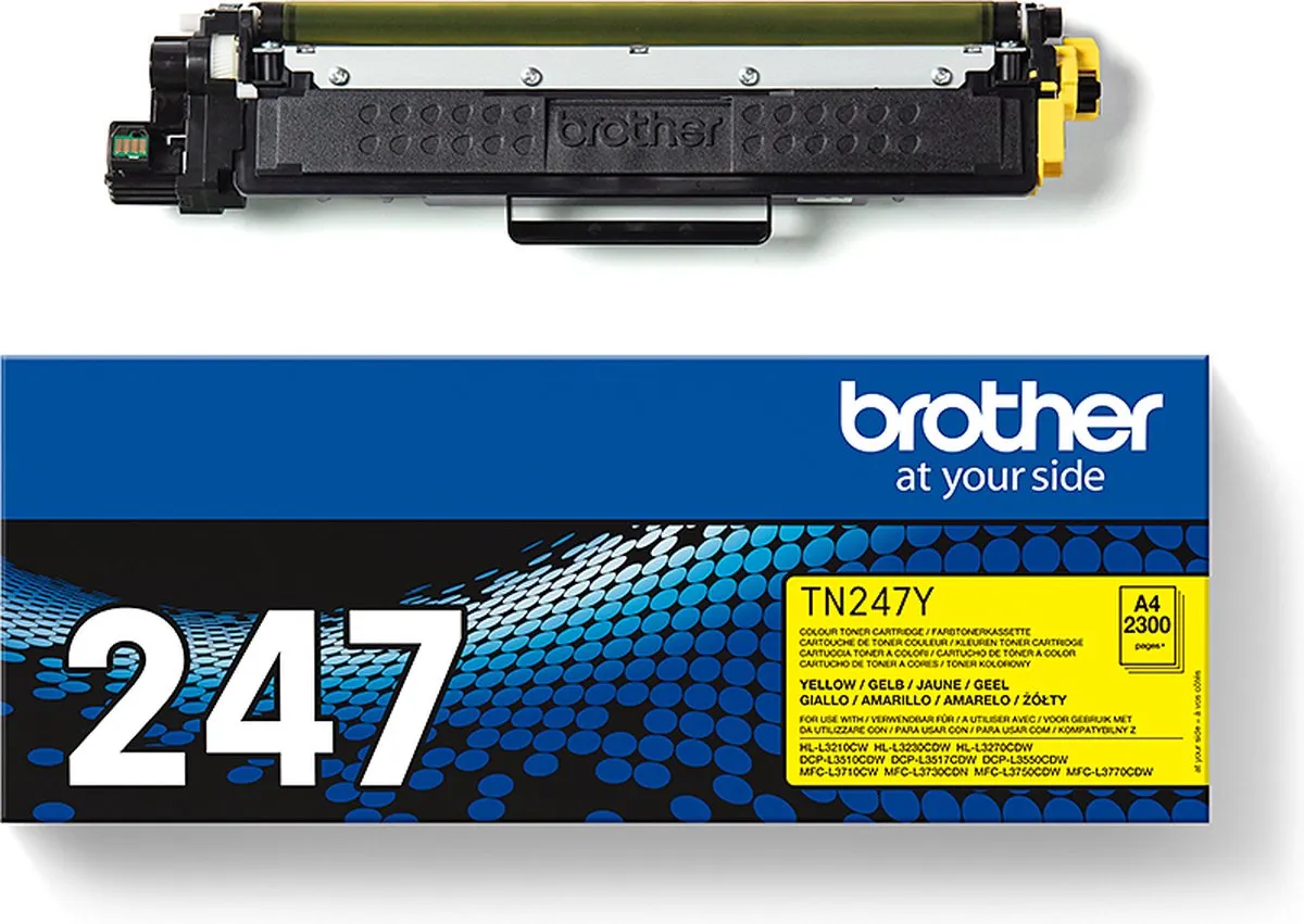 Brother TN-247Y Tonercartridge Geel - 4 Stuks - afbeelding 6 van 6