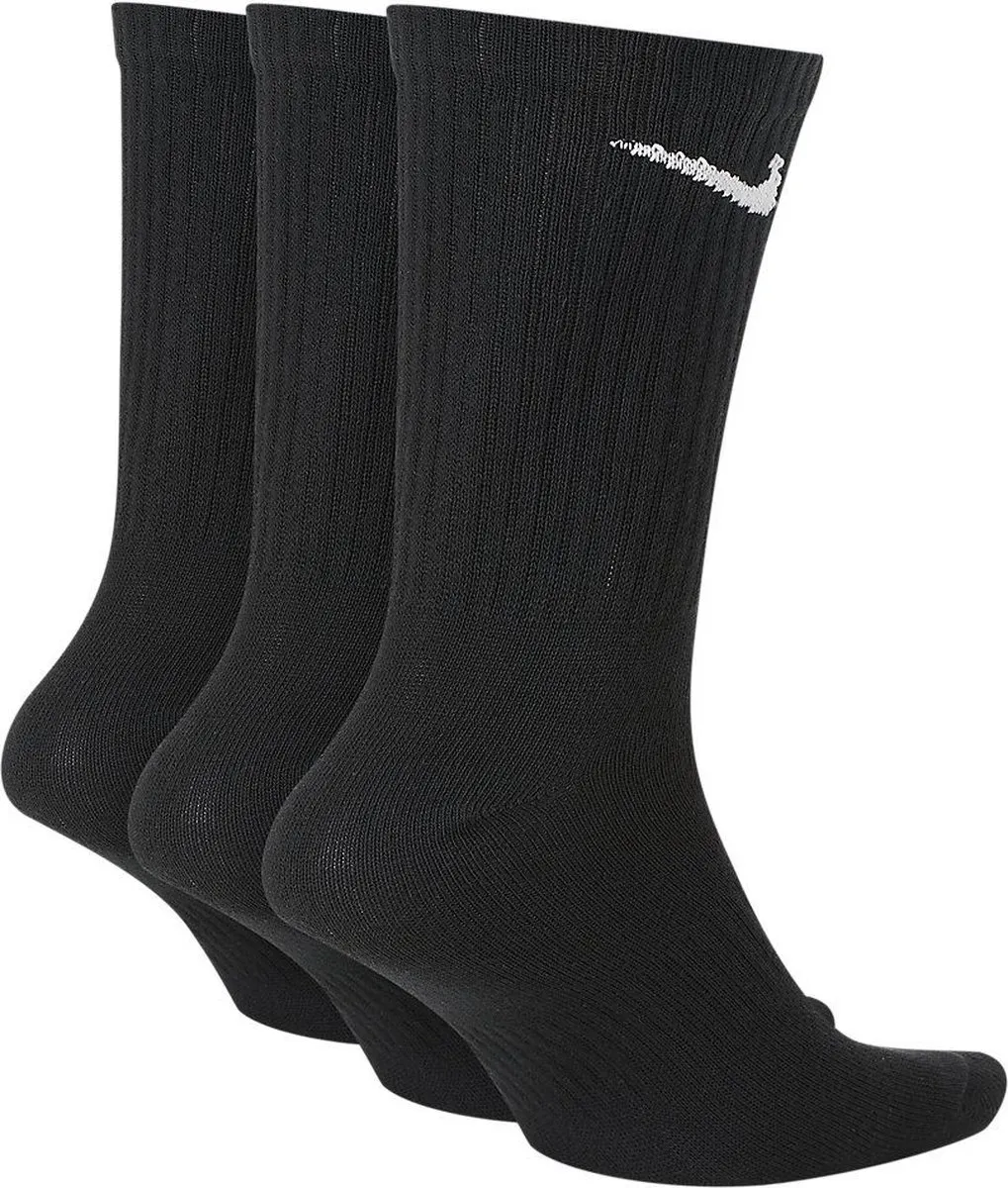 Nike Everyday Lightweight Crew Sokken SX7676-010 - 3 Stuks - Zwart/Wit