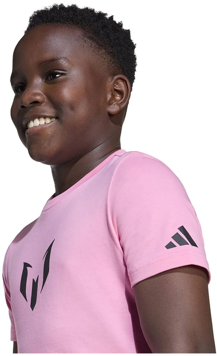 Adidas Messi Graphic T-shirt - 146/152 - Roze
