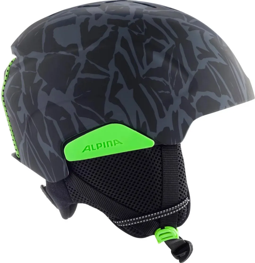 Alpina Pizi Junior Skihelm - 51-55cm Zwart Groen