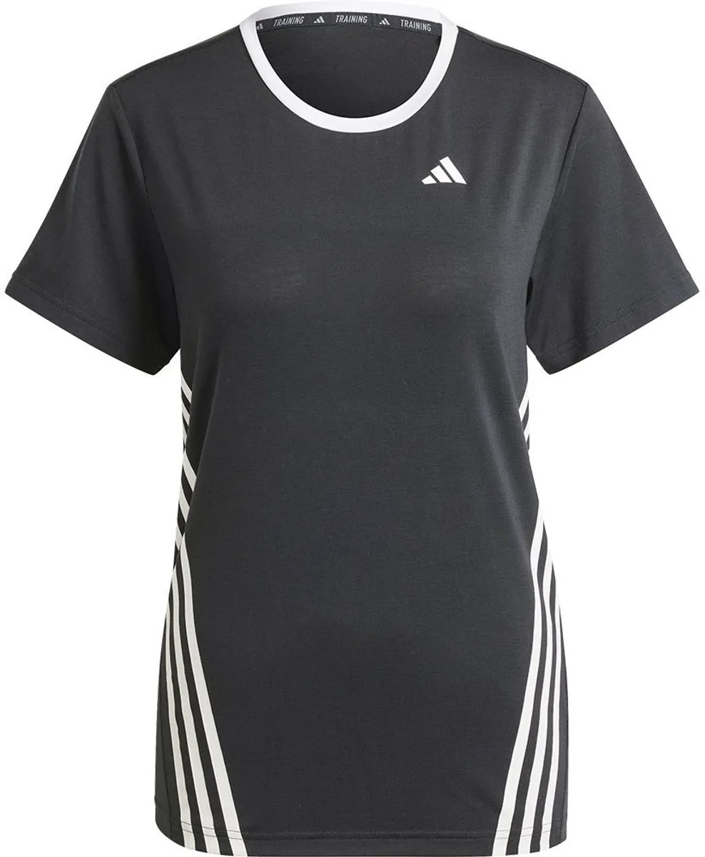 Adidas Train Icons 3 Stripes T-shirt - Zwart S