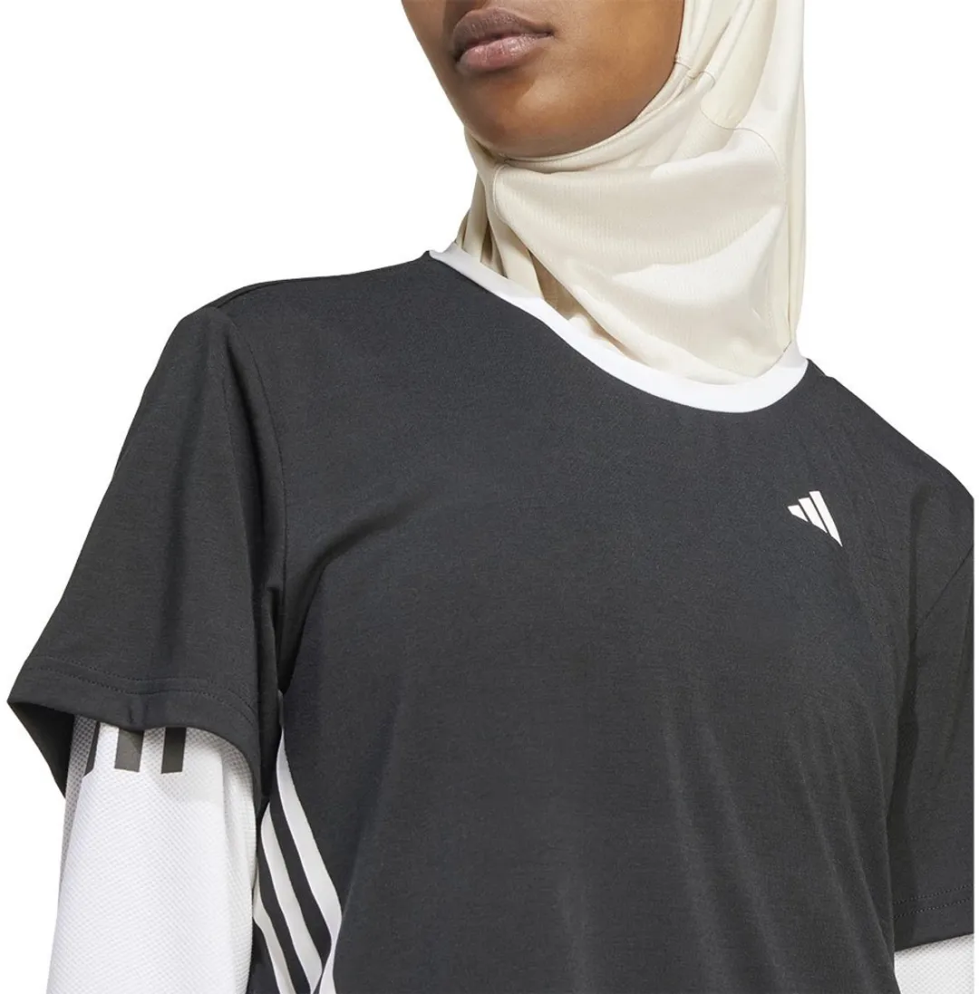 Adidas Train Icons 3 Stripes T-shirt - Zwart S