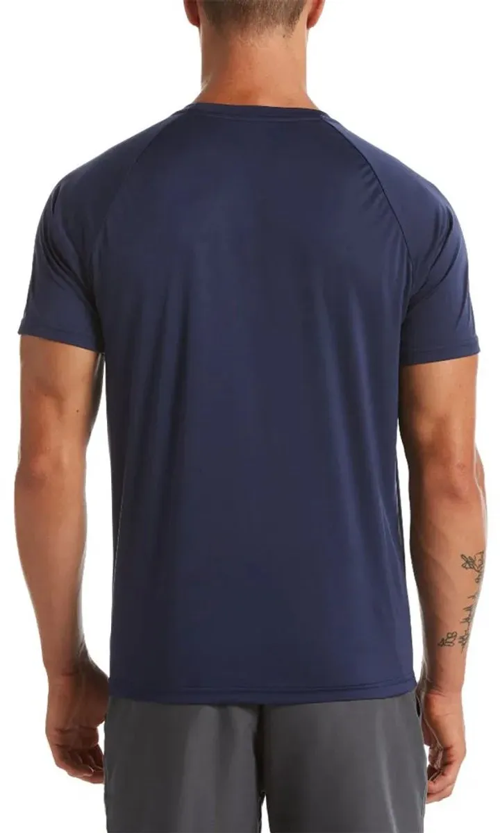 Nike Essential Short Sleeve Hydroguard Zwemshirt - Maat L - Midnight Navy