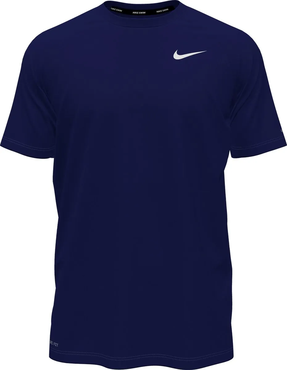 Nike Essential Short Sleeve Hydroguard Zwemshirt - Maat L - Midnight Navy