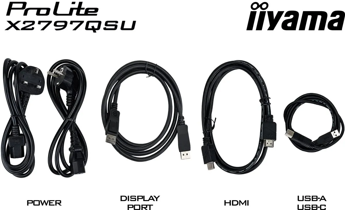 iiyama ProLite X2797QSU-B1 Monitor 27" QHD IPS - USB-Hub 4x
