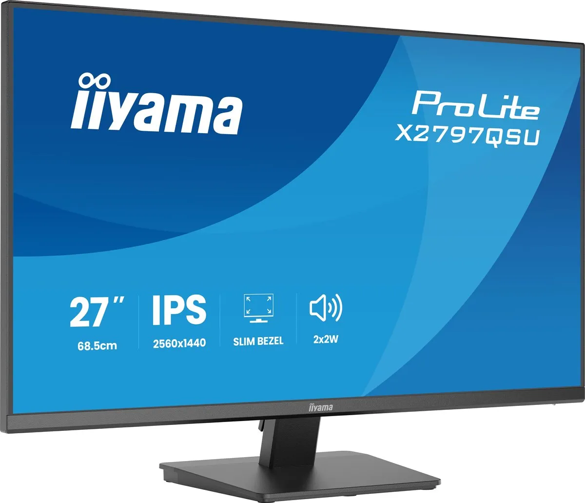iiyama ProLite X2797QSU-B1 Monitor 27" QHD IPS - USB-Hub 4x