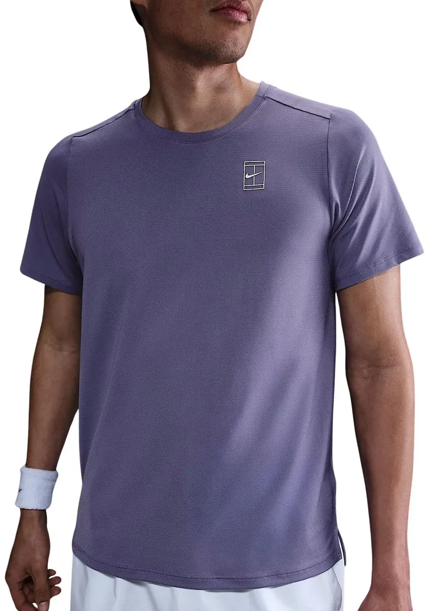 Nike Court Advantage Shirt Heren M - Lichtblauw/Wit