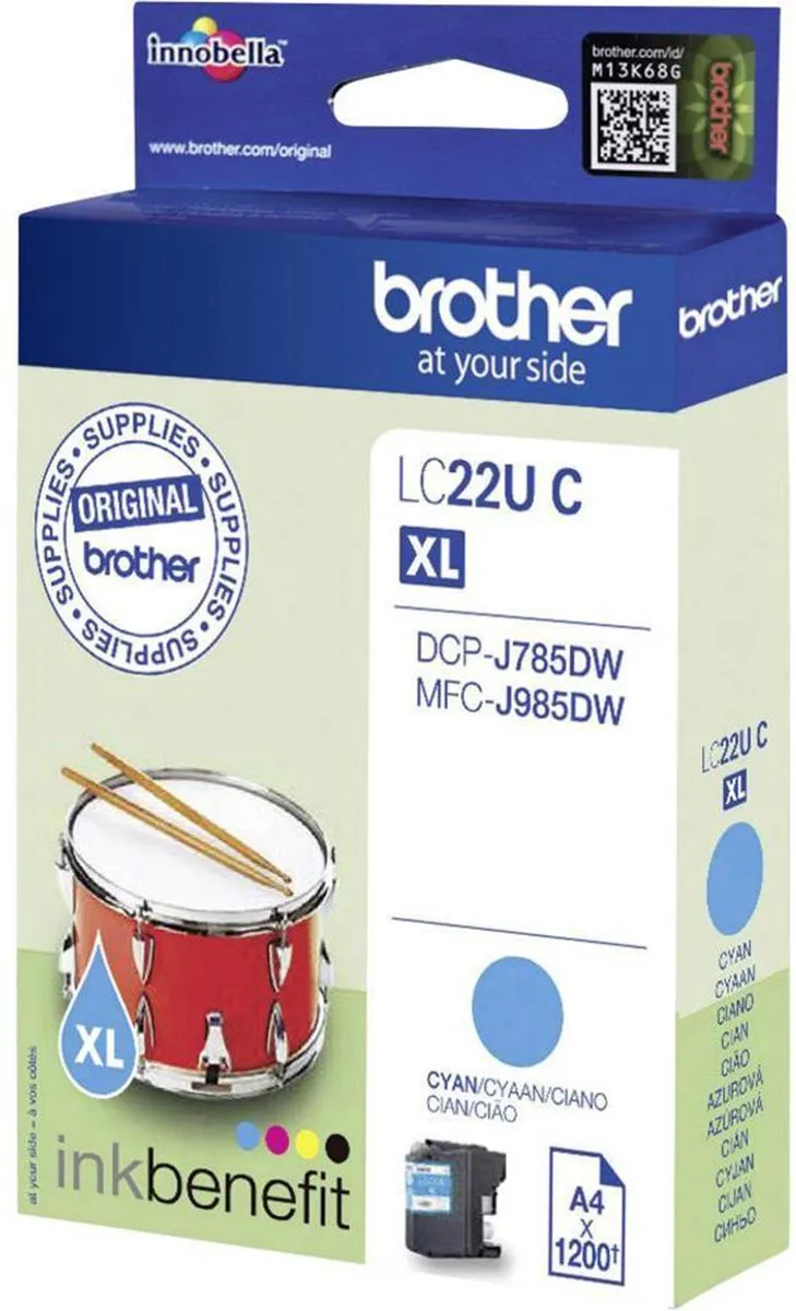 Brother LC-22UC Cyaan XL Inktcartridge - 118ml