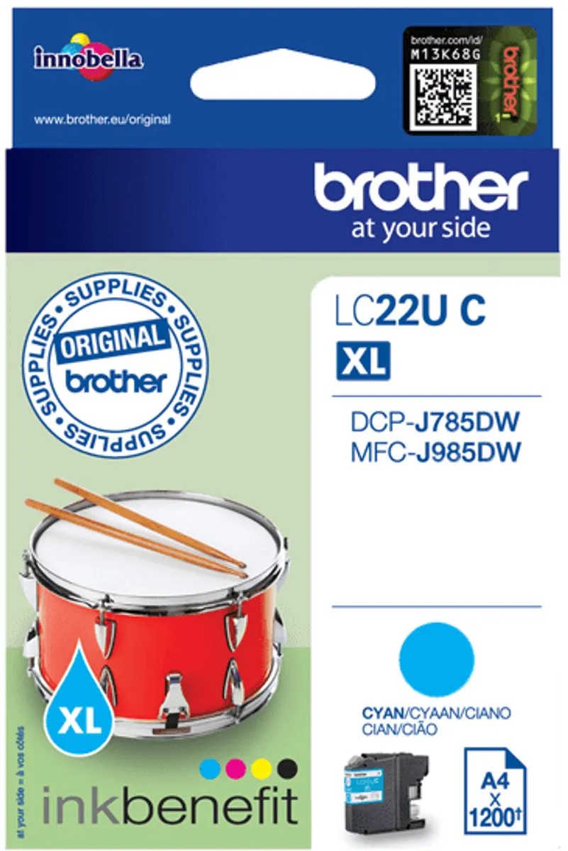 Brother LC-22UC Cyaan XL Inktcartridge - 118ml