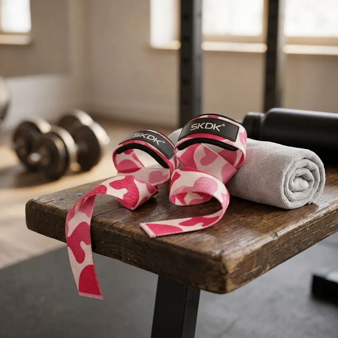 NUVEX Lifting Straps Camouflage Roze - One Size