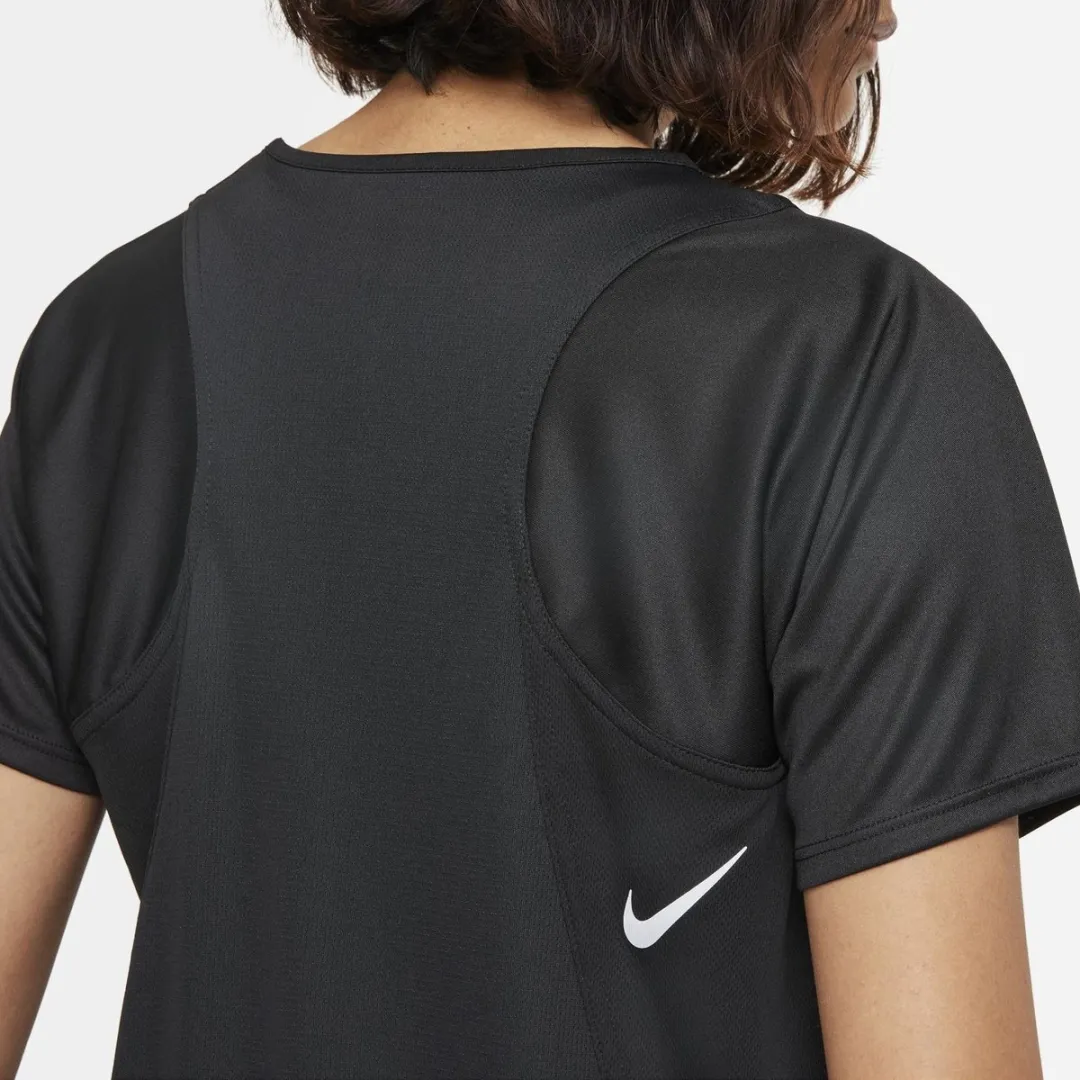 Nike Dri-FIT Race Sportshirt Dames S - DD5927-010 - Zwart