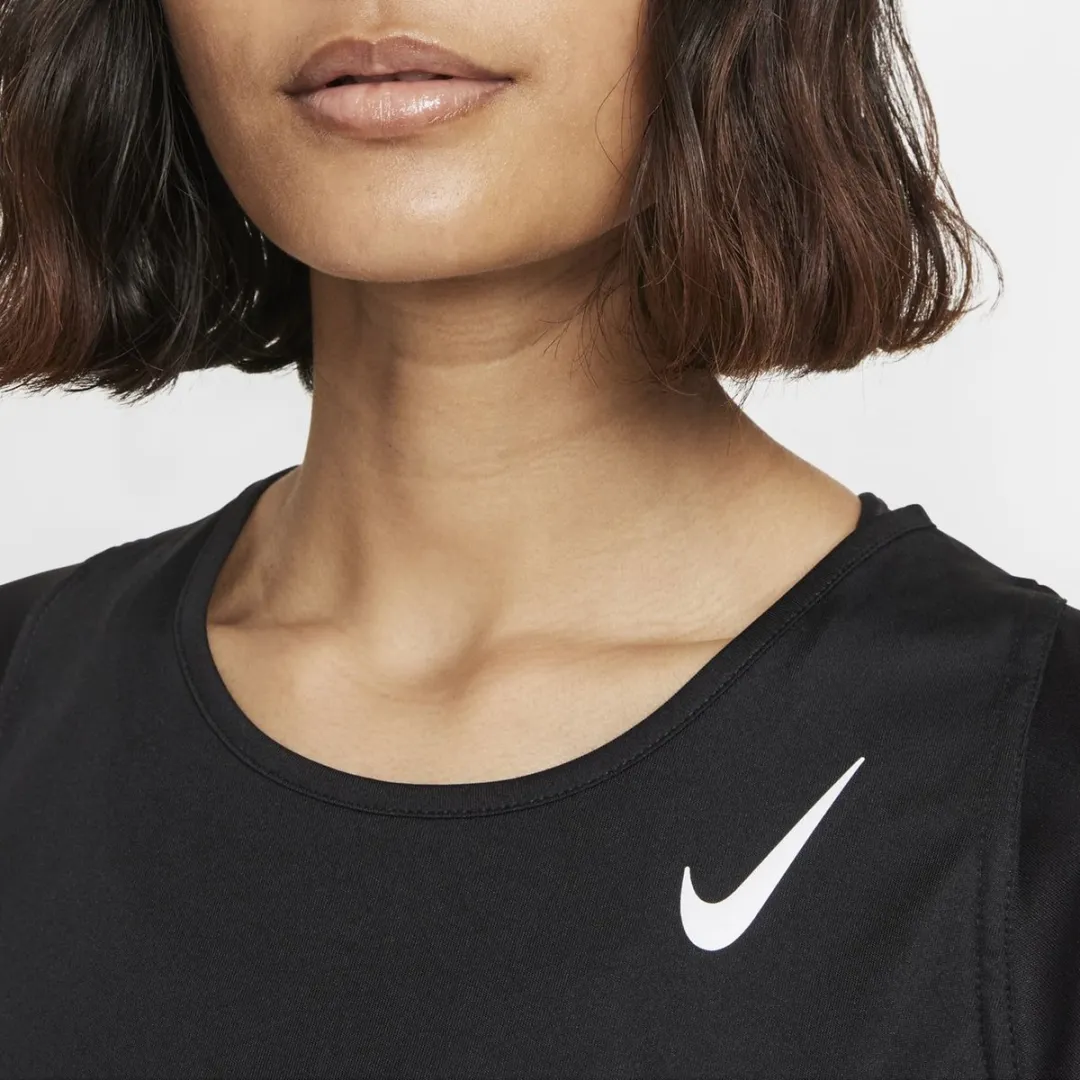 Nike Dri-FIT Race Sportshirt Dames S - DD5927-010 - Zwart
