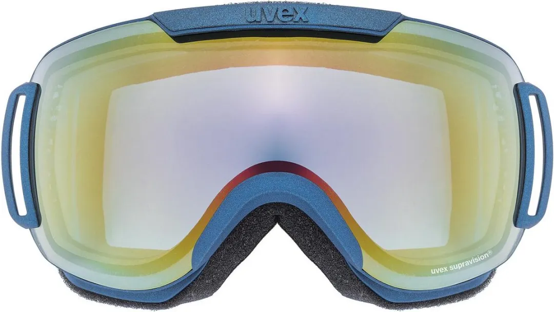 Uvex Skibril Downhill 2000 FM Skibril - Oranje lens - Blauw-mat/mirror-orange