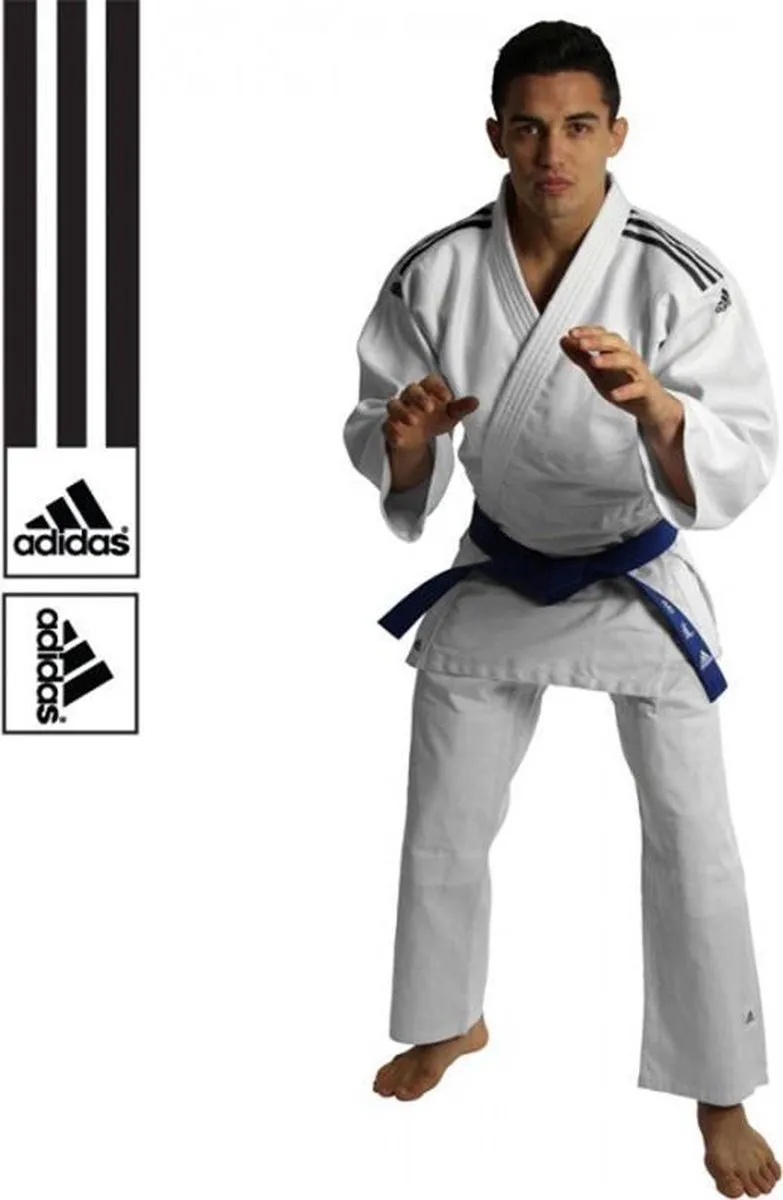 adidas J350 Judopak - Maat 160 - Wit/Zwart