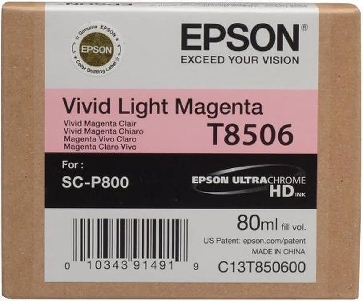 Epson T5806 Inktcartridge Licht Zwart 80ml