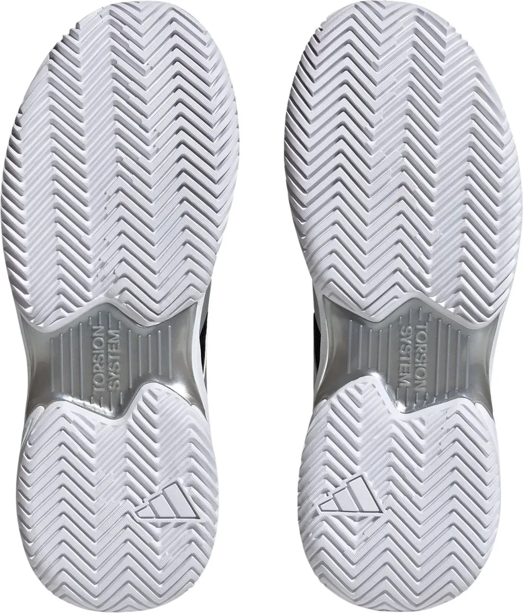 Adidas CourtJam Control Tennisschoenen Dames 38 2/3 - Zwart/Zilver
