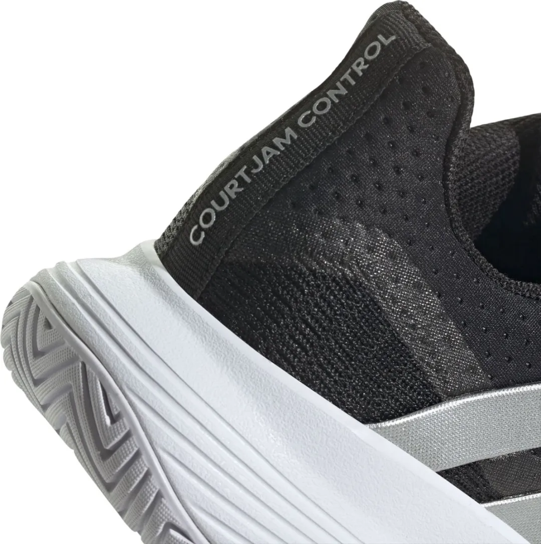 Adidas CourtJam Control Tennisschoenen Dames 38 2/3 - Zwart/Zilver - afbeelding 6 van 6