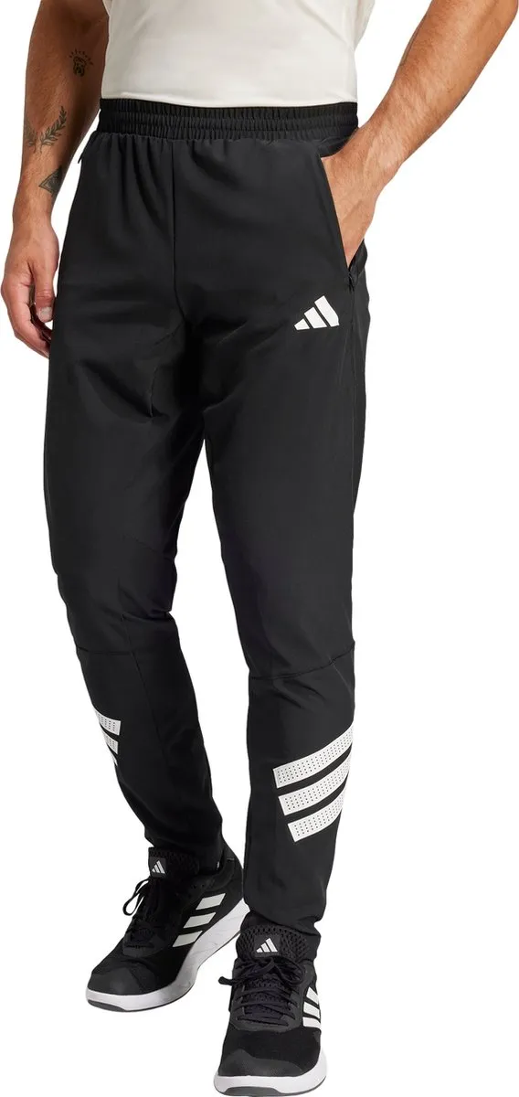 adidas Performance Icon 3-Stripes Woven Trainingsbroek XL - Zwart