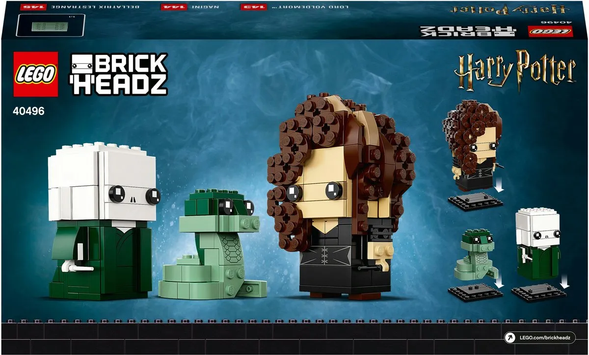 LEGO Harry Potter Brickheadz 40496 - Voldemort Nagini Bellatrix - 344 Stukken - Meerkleurig - afbeelding 2 van 6