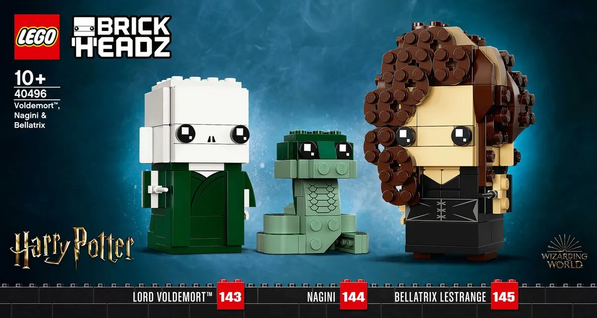 LEGO Harry Potter Brickheadz 40496 - Voldemort Nagini Bellatrix - 344 Stukken - Meerkleurig - afbeelding 5 van 6