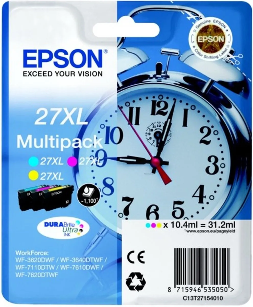 Epson 27XL Inktcartridge Multipack - 3300 pagina's - Multi
