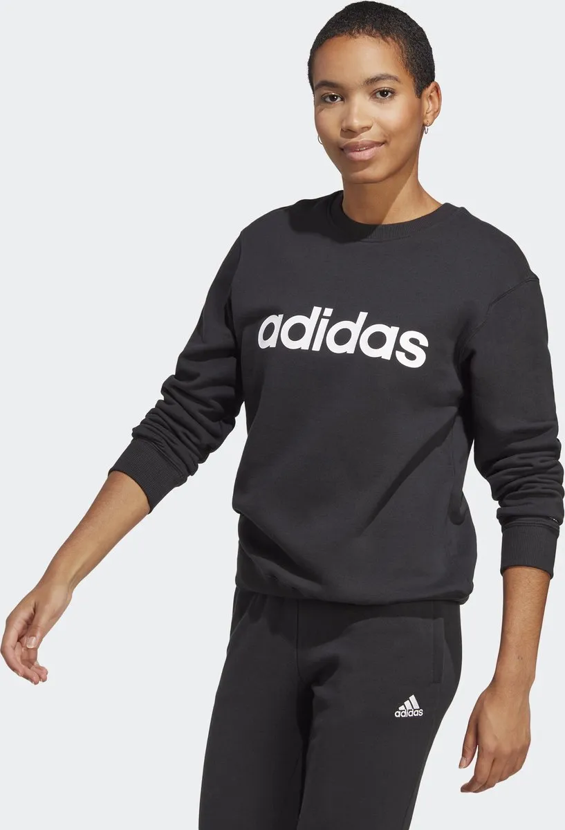 adidas Essentials Linear French Terry Sweatshirt M - Zwart