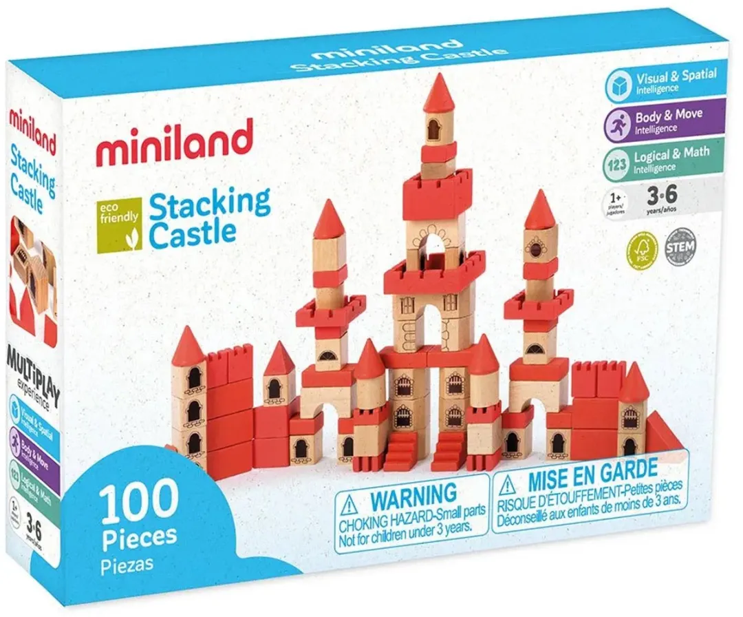 Miniland Kasteel - 100 Stuks Multi Color