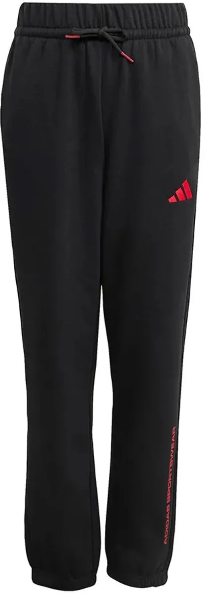 Adidas Slogan Fleece Joggers 128 - Zwart