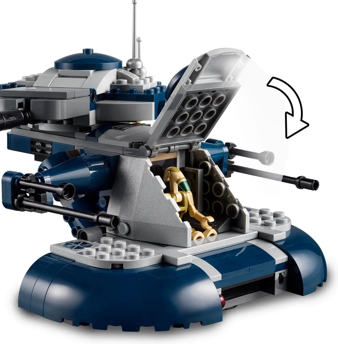LEGO Star Wars Armored Assault Tank 75283 - 286 Stukken - Grijs/Blauw - afbeelding 4 van 6
