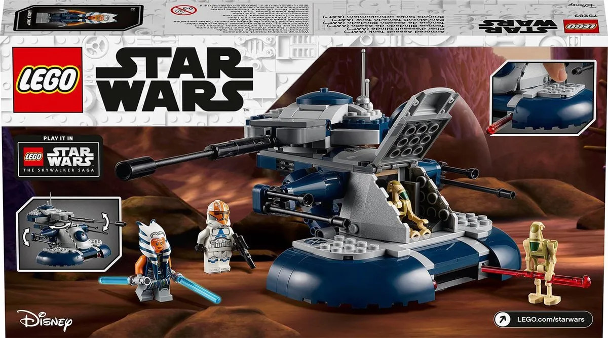 LEGO Star Wars Armored Assault Tank 75283 - 286 Stukken - Grijs/Blauw - afbeelding 2 van 6
