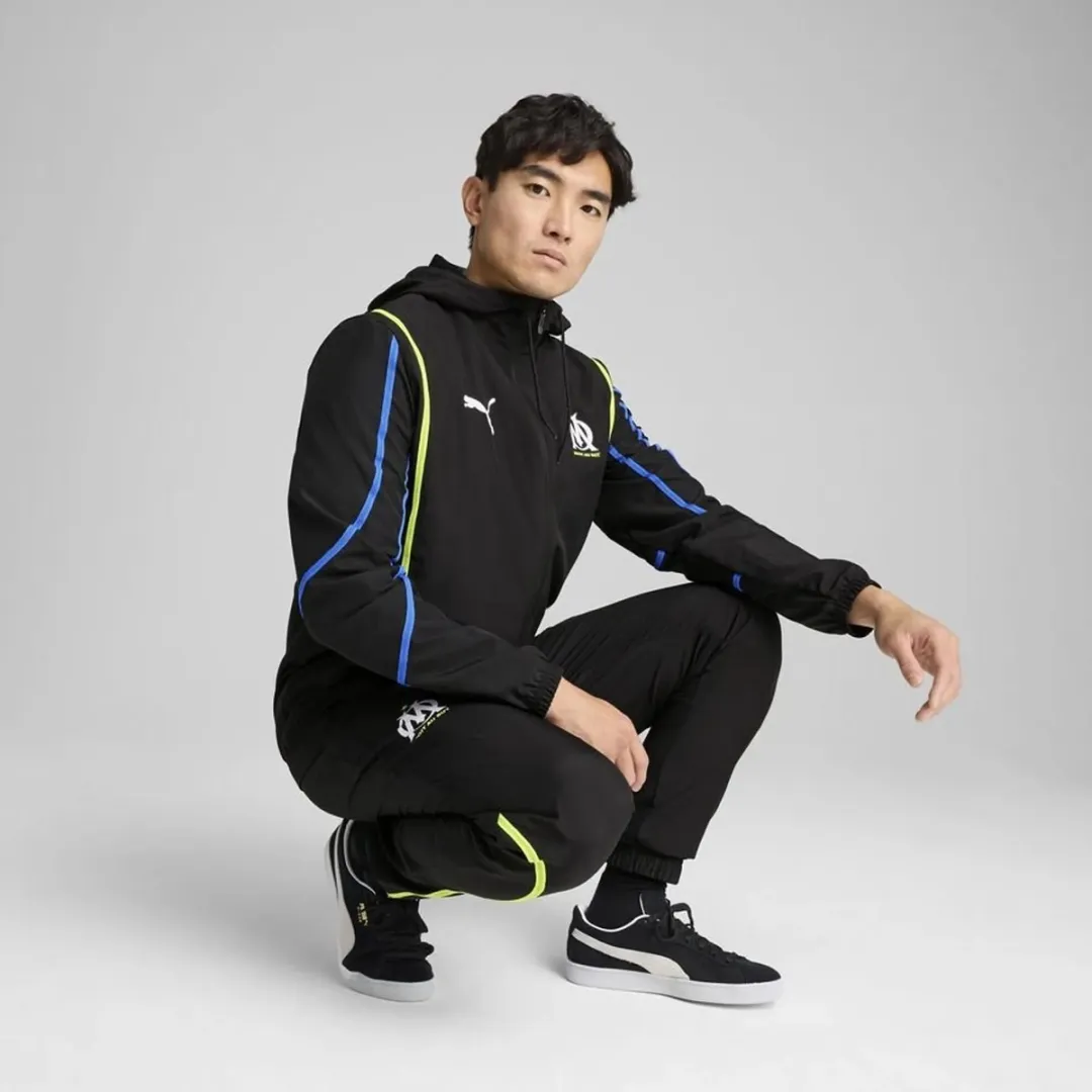 PUMA Olympique Marseille Woven Trainingspak - XL - Zwart/Geel - afbeelding 6 van 6
