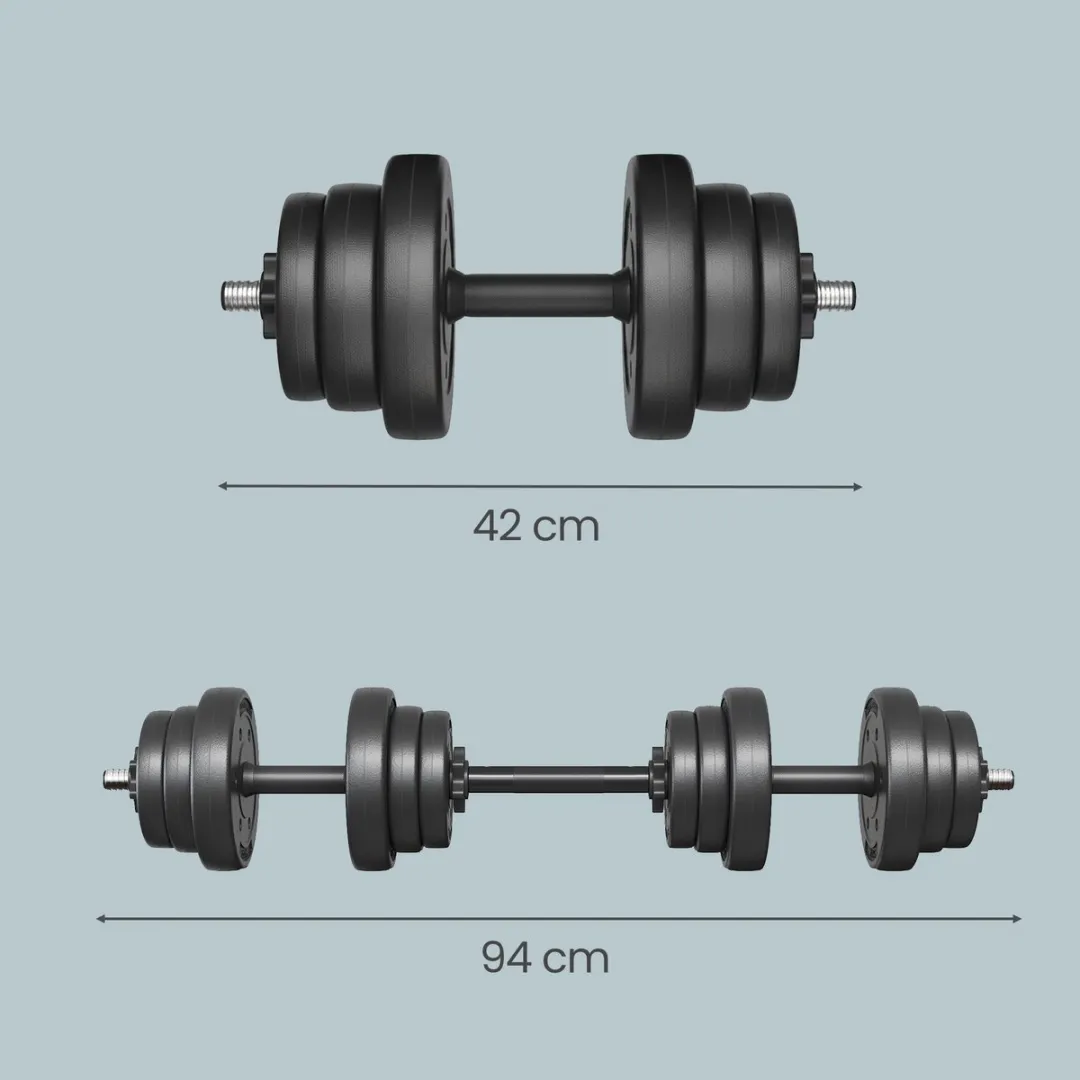 Songmics SYL20HBK Verstelbare Halterset 20kg - Zwart