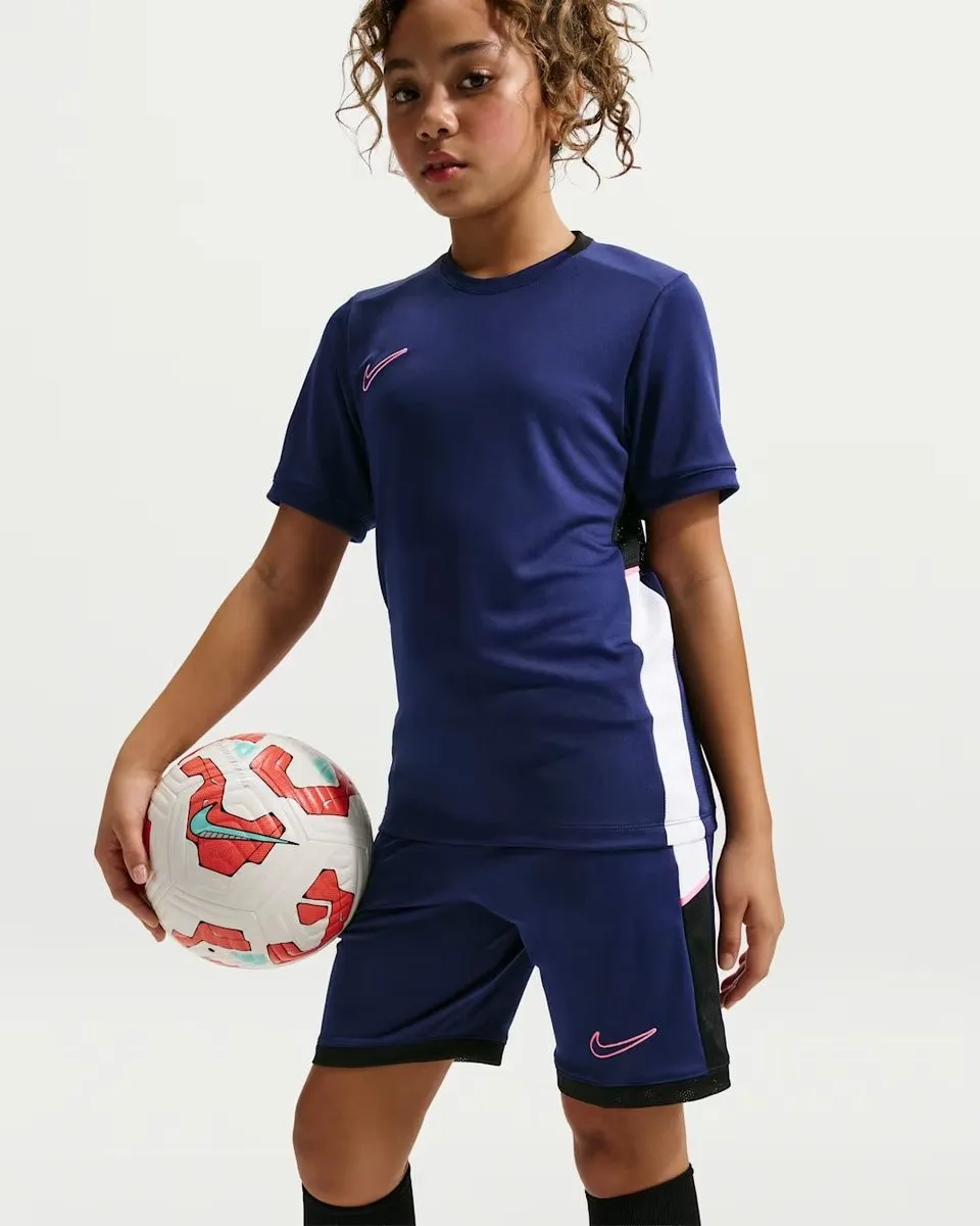 Nike Academy Junior Voetbalshort 164 - Blauw/Wit/Rosa