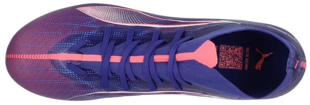 PUMA Ultra 5 Match+ FG Voetbalschoenen 46 - Lapis Lazuli/Wit/Zonsondergang