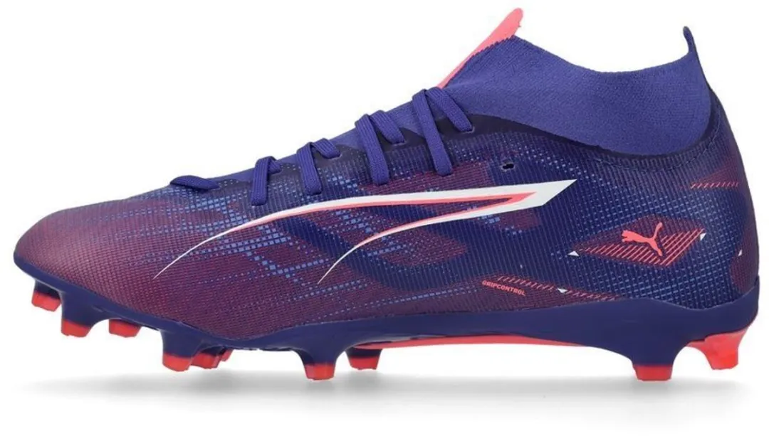 PUMA Ultra 5 Match+ FG Voetbalschoenen 46 - Lapis Lazuli/Wit/Zonsondergang