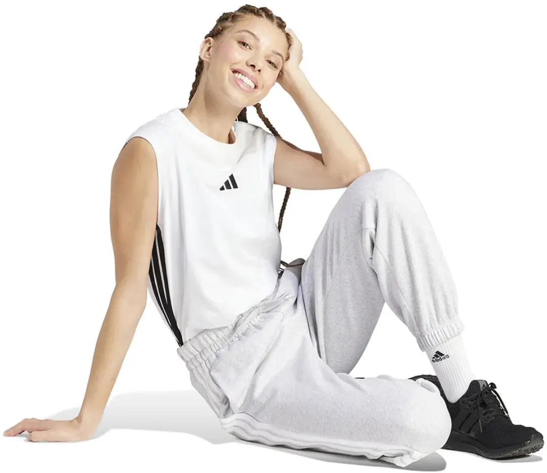 Adidas Essentials 3 Stripes Fleece Joggers - Grijs - 2XS