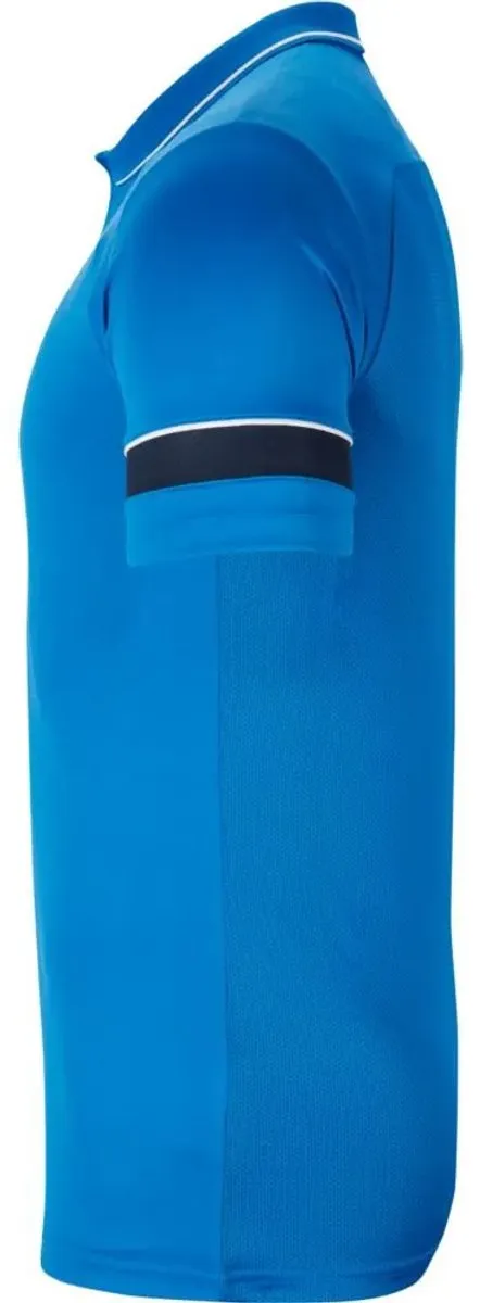 Nike Dri-FIT Academy 21 Polo Heren S - Blauw/Zwart/Wit