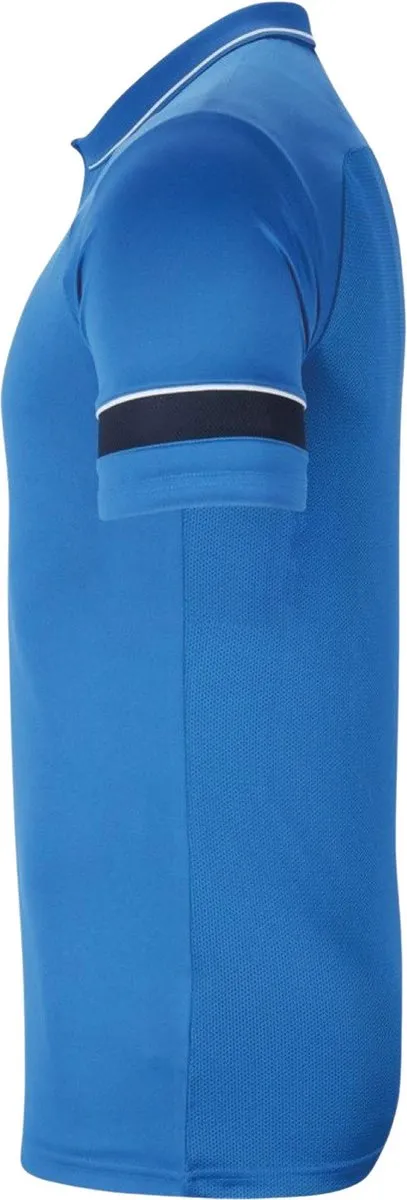 Nike Dri-FIT Academy 21 Polo Heren S - Blauw/Zwart/Wit