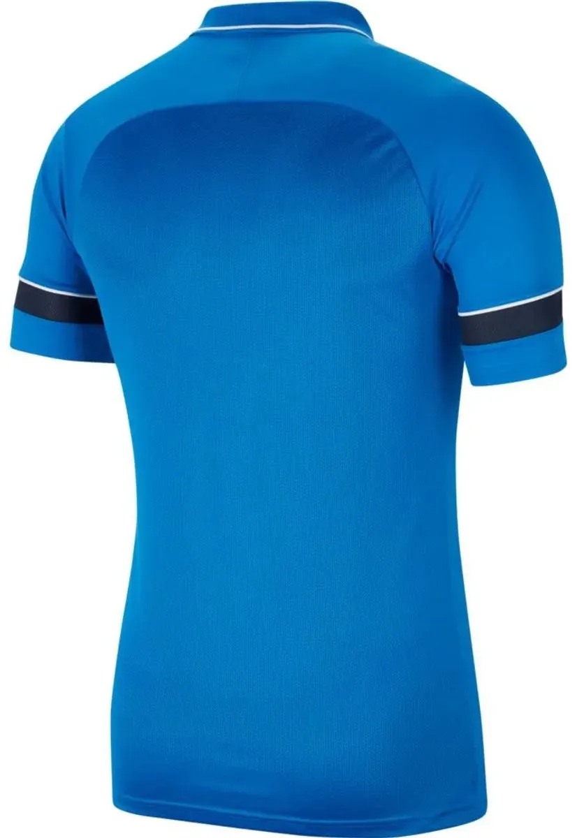 Nike Dri-FIT Academy 21 Polo Heren S - Blauw/Zwart/Wit