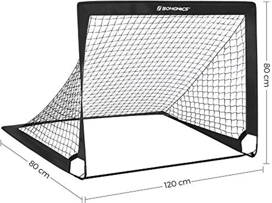 Songmics Voetbaldoelen SZQ122B02 - 2 Stuks - Zwart - afbeelding 5 van 6
