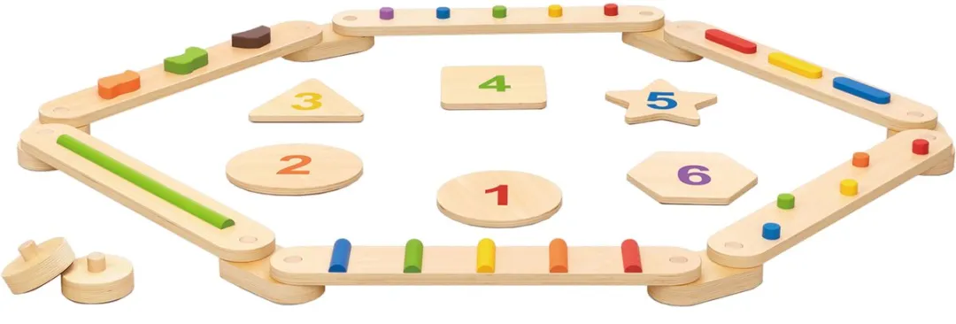 Tooky Toy Houten Evenwichtsbalk & Balanceerstenen BCOK035
