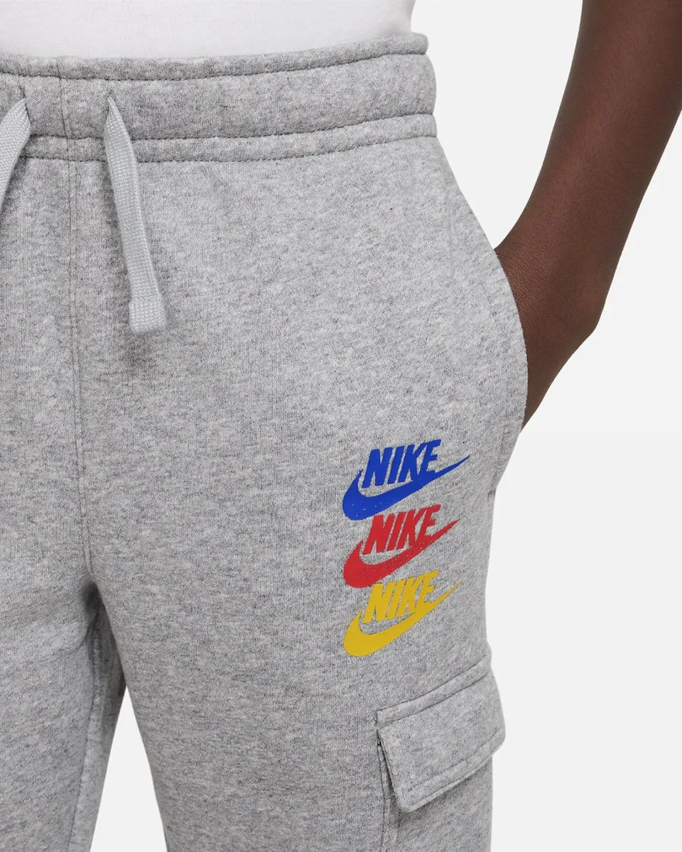 Nike Fleece Cargo Joggingbroek Junior 140 - Antraciet