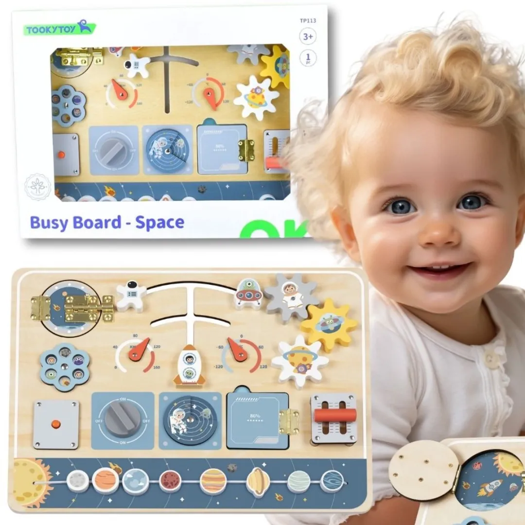 Tooky Toy Houten Montessori Astronaut Bord