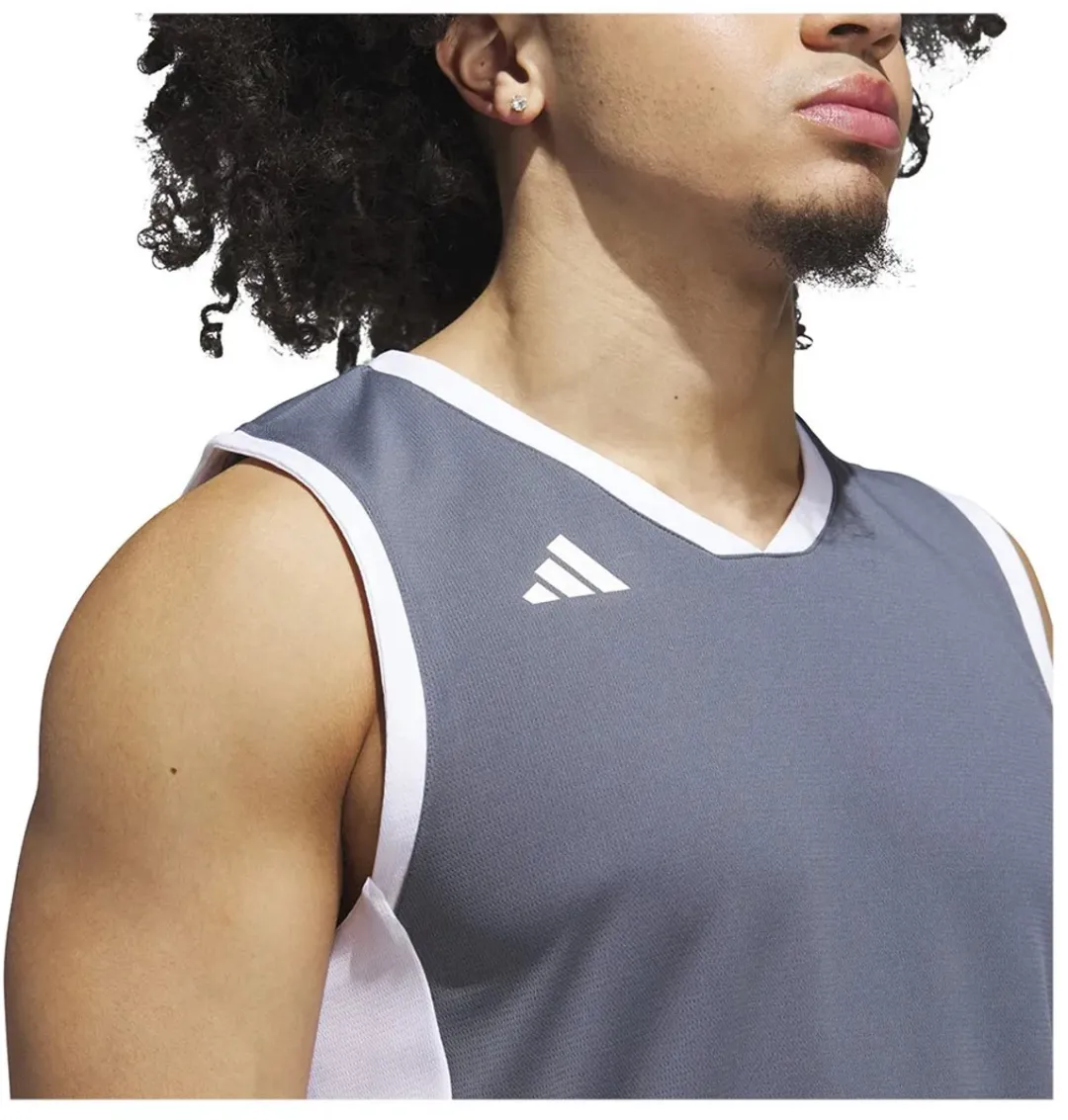 Adidas 3G Speed Reversible Basketbal T-shirt - Grijs M